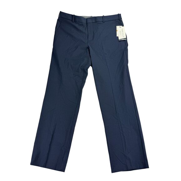 Perry Ellis Mens Modern Fit Stretch Resolution Dress Pants Navy Blue 33x30 - Picture 1 of 4